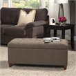 HomePop Ainsley Traditional Fabric Tufted Storage Bench in Textured Brown