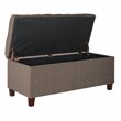 HomePop Ainsley Traditional Fabric Tufted Storage Bench in Textured Brown