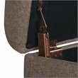 HomePop Ainsley Traditional Fabric Tufted Storage Bench in Textured Brown
