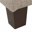HomePop Ainsley Traditional Fabric Button Tufted Storage Bench in Tan