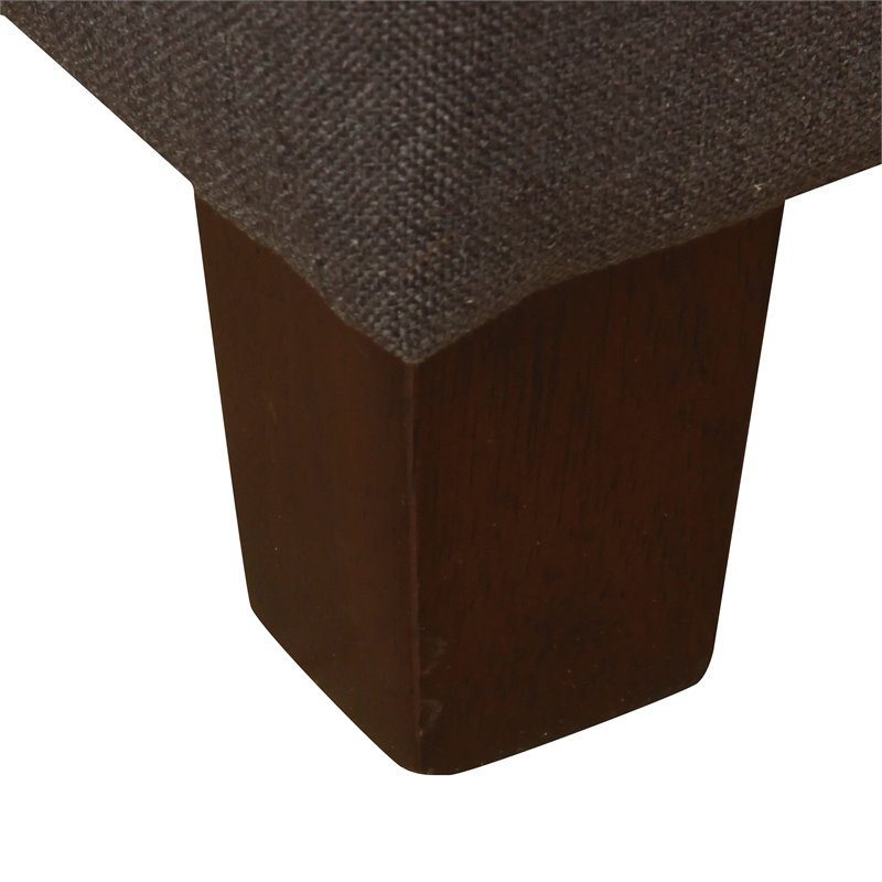 HomePop Ainsley Traditional Fabric Button Tufted Storage Bench in Gray