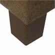 HomePop Ainsley Traditional Faux Leather Button Tufted Storage Bench in Brown