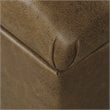 HomePop Ainsley Traditional Faux Leather Button Tufted Storage Bench in Brown