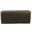 HomePop Traditional Faux Leather Large Storage Bench w/ Nailhead Trim in Brown