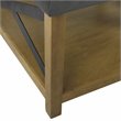 HomePop Traditional Wood and Fabric Tufted Ottoman with Storage in Gray