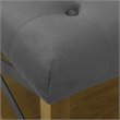 HomePop Traditional Wood and Fabric Tufted Ottoman with Storage in Gray
