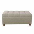 HomePop Traditional Fabric Tufted Storage Bench in Gray Finish