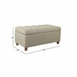 HomePop Traditional Fabric Tufted Storage Bench in Gray Finish