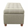 HomePop Traditional Fabric Tufted Storage Bench in Gray Finish