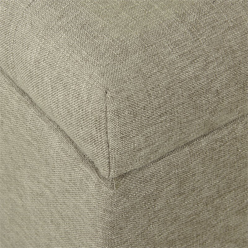 HomePop Traditional Fabric Tufted Storage Bench in Gray Finish