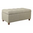 HomePop Traditional Fabric Tufted Storage Bench in Gray Finish