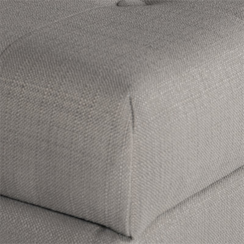 HomePop Traditional Fabric Tufted Large Storage Bench in Textured Gray