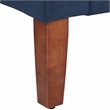 HomePop Traditional Velvet Fabric Storage Bench and Settee in Blue