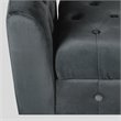 HomePop Traditional Velvet Fabric Storage Bench and Settee in Gray