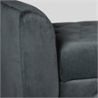 HomePop Traditional Velvet Fabric Storage Bench and Settee in Gray