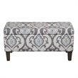 HomePop Transitional Fabric Large Decorative Storage Bench in Blue