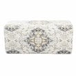 HomePop Transitional Fabric Large Decorative Storage Bench in Cream