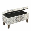 HomePop Transitional Fabric Large Decorative Storage Bench in Cream