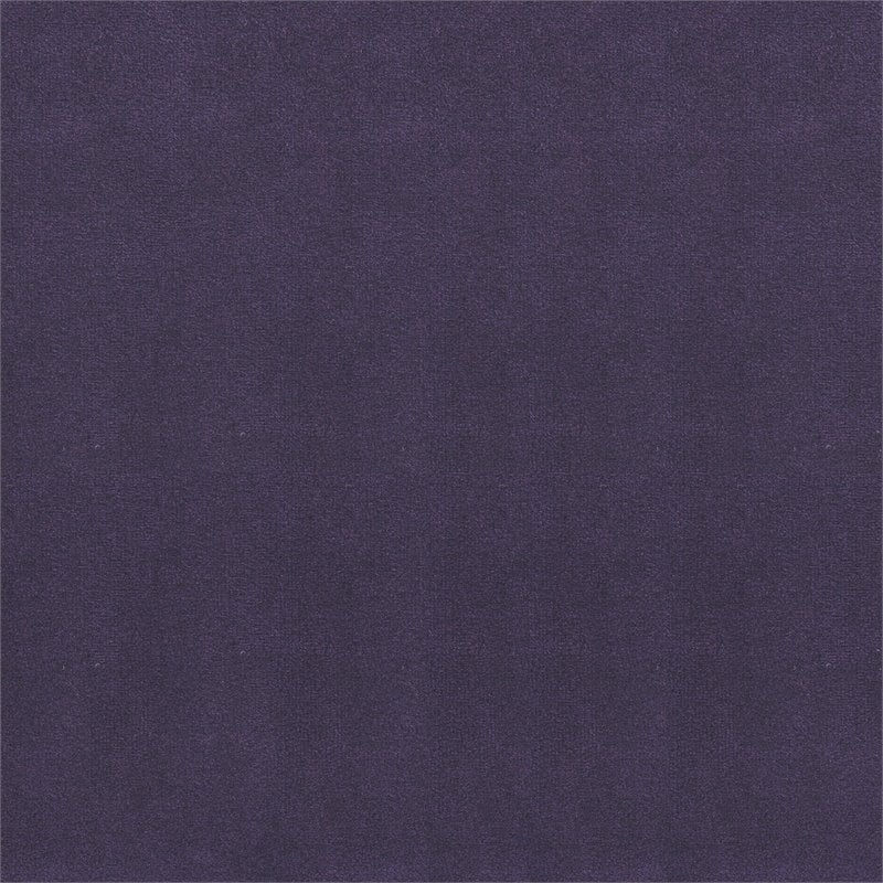 HomePop Round Transitional Wood and Velvet Ottoman with Storage in Purple
