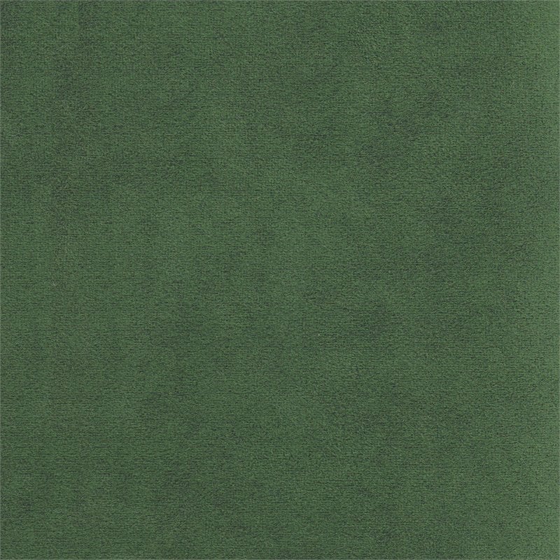 HomePop Round Transitional Wood and Velvet Storage Ottoman in Green