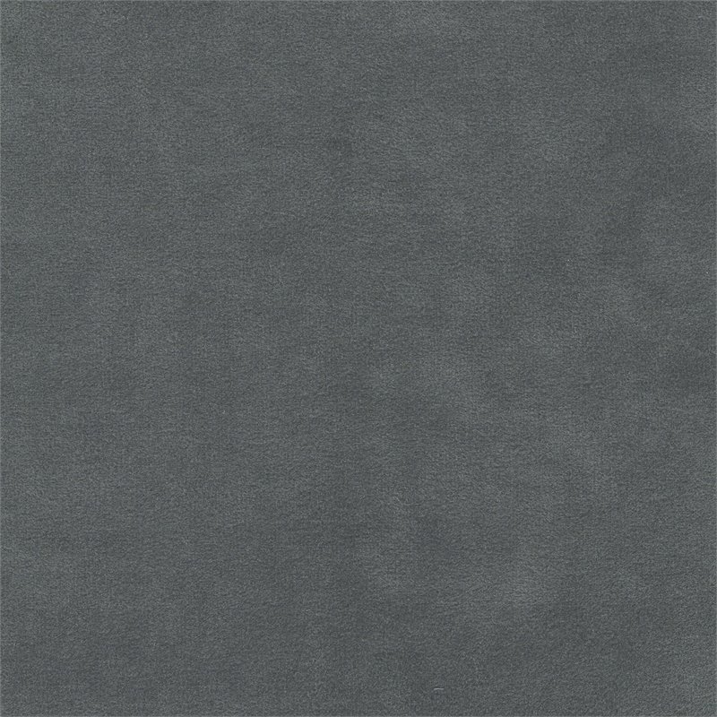 HomePop Round Transitional Wood and Velvet Storage Ottoman in Gray