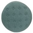 HomePop Boho Transitional Wood and Fabric Storage Ottoman in Teal Blue
