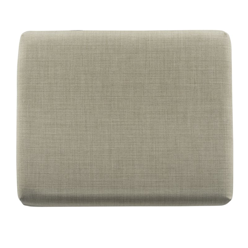 HomePop Transitional Fabric Medium Storage Ottoman in Tan Finish