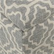 HomePop Transitional Fabric Geometric Medium Storage Ottoman in Ash Gray