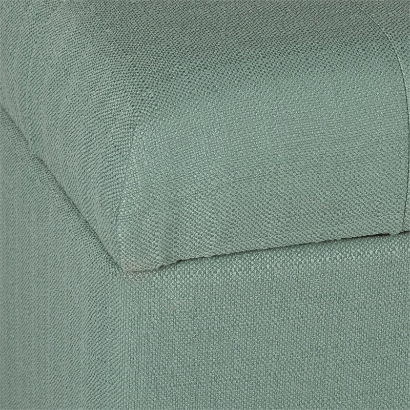 HomePop Traditional Fabric Tufted Large Storage Bench in Teal Blue