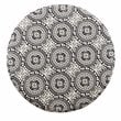 HomePop Suzani Transitional Fabric Fashion Medallion Storage Ottoman in Black