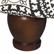HomePop Suzani Transitional Fabric Fashion Medallion Storage Ottoman in Black
