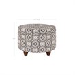 HomePop Suzani Transitional Fabric Fashion Medallion Storage Ottoman in Black