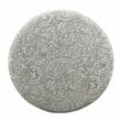 HomePop Transitional Fabric Storage Ottoman with Paisley Floral Pattern in Gray