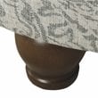 HomePop Transitional Fabric Storage Ottoman with Paisley Floral Pattern in Gray