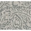 HomePop Transitional Fabric Storage Ottoman with Paisley Floral Pattern in Gray