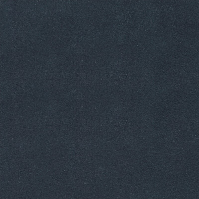 HomePop Transitional Wood and Velvet Large Storage Ottoman in Navy