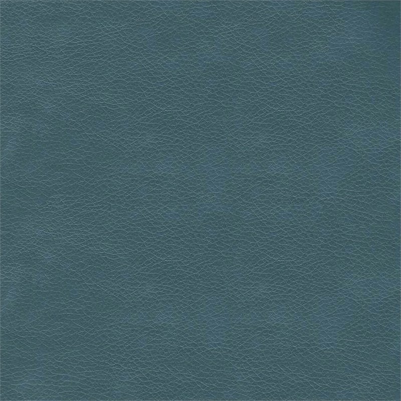 HomePop Transitional Faux Leather Large Storage Ottoman in Blue