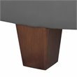 HomePop Transitional Faux Leather Large Storage Ottoman in Gray