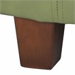HomePop Transitional Faux Leather Large Storage Ottoman in Green