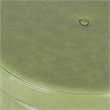 HomePop Transitional Faux Leather Large Storage Ottoman in Green
