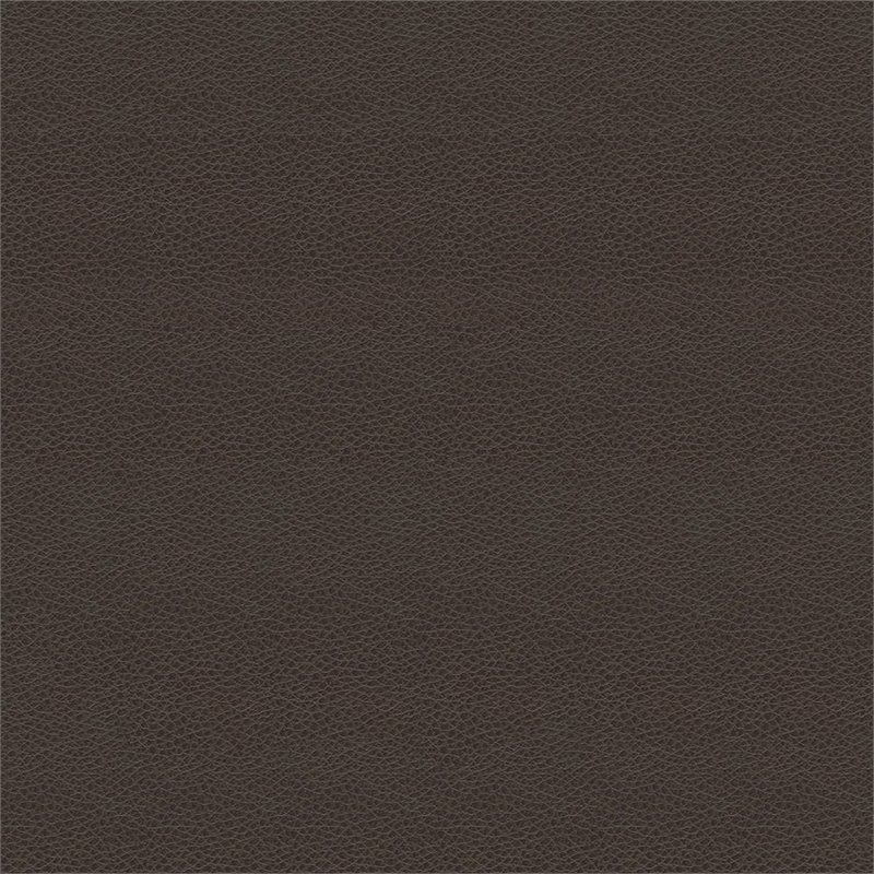 HomePop Transitional Faux Leather Large Storage Ottoman in Brown