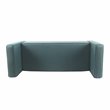 HomePop Rimo Modern Fabric Upholstered Storage Bench in Teal Blue