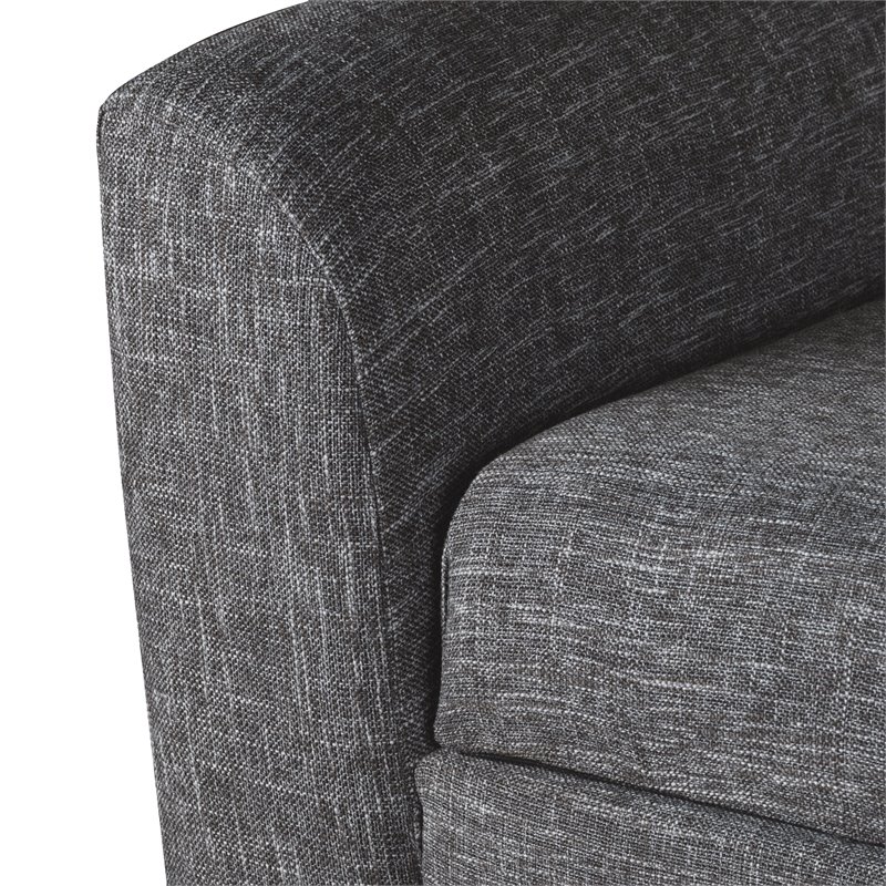HomePop Tara Transitional Fabric Storage Bench and Settee in Heathered Gray