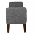 HomePop Tara Transitional Fabric Storage Bench and Settee in Heathered Gray