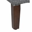 HomePop Tara Transitional Fabric Storage Bench and Settee in Heathered Gray