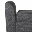 HomePop Tara Transitional Fabric Storage Bench and Settee in Heathered Gray