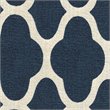 HomePop Transitional Fabric Large Decorative Storage Bench in Navy Blue Geo