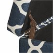 HomePop Transitional Fabric Large Decorative Storage Bench in Navy Blue Geo