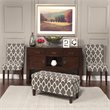 HomePop Transitional Fabric Large Decorative Storage Bench in Geo Gray