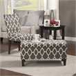 HomePop Transitional Fabric Large Decorative Storage Bench in Geo Gray